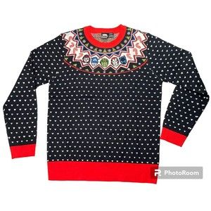 Marvel Avengers Christmas Sweater Captain America Hulk‎ Black Panther Size M